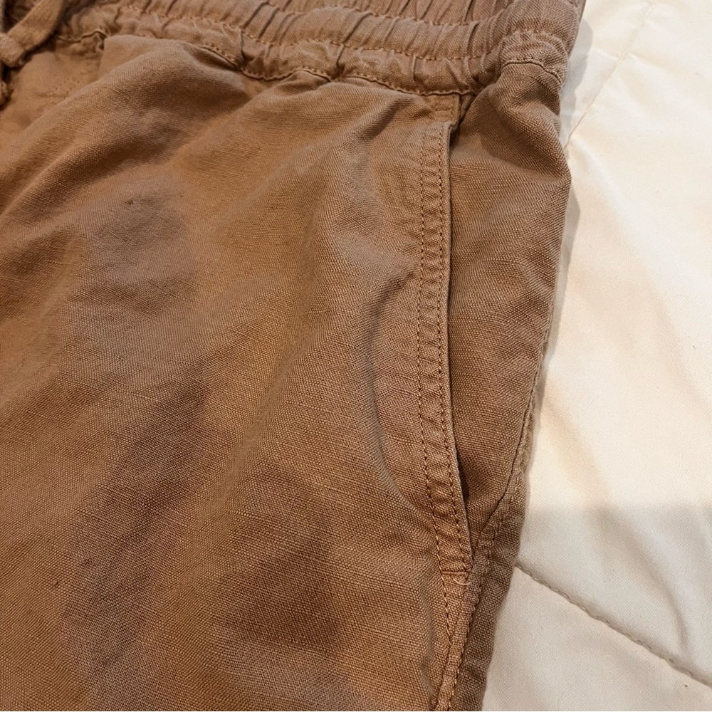 Lucky Brand Men’s Linen Blend 6” Shorts Tan Brown Drawstring Pull On XXL - Picture 6 of 10